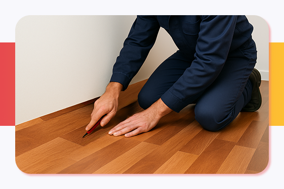 Укладка линолеума